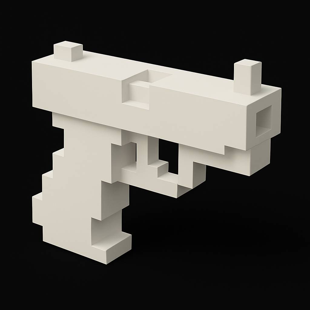 Pistolet low poly